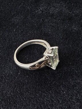 Designer Michelle Albala LORENZO 925/14k  Ring W/Emerald Cut Stone Size 6.5